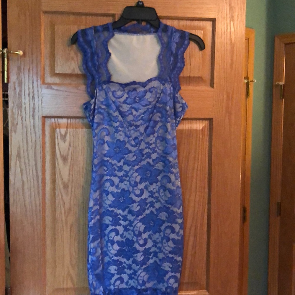 Lavender/periwinkle midi dress